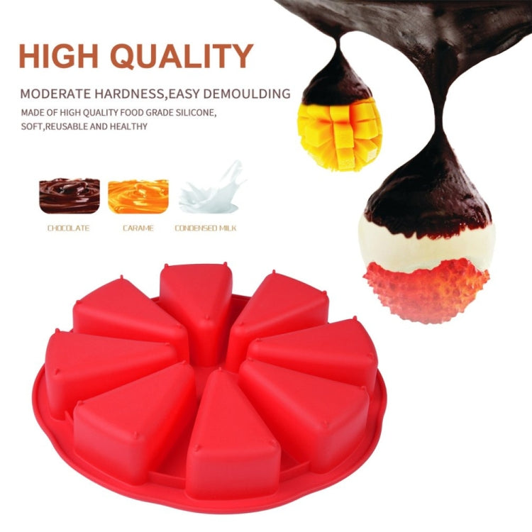 DIY Silicone Eight-point Triangle Mould Silicone Cake Mold Baking Tool, Random Color Delivery(27Ã—4.5cm)