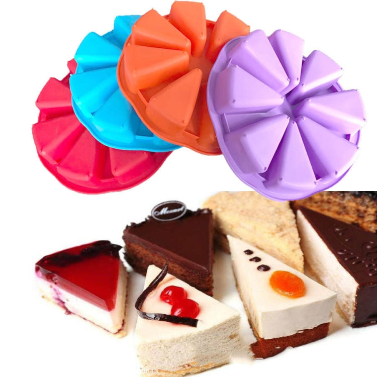 DIY Silicone Eight-point Triangle Mould Silicone Cake Mold Baking Tool, Random Color Delivery(27Ã—4.5cm)