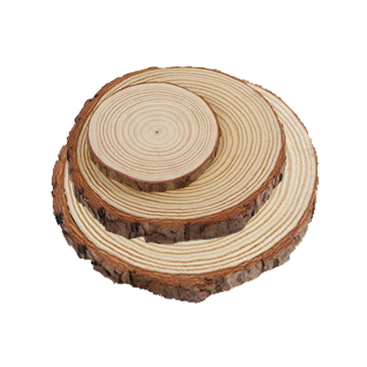 Aromatherapy Candle Round with Skin Pine Coaster Natural Wood Chips Small 8-10cm
