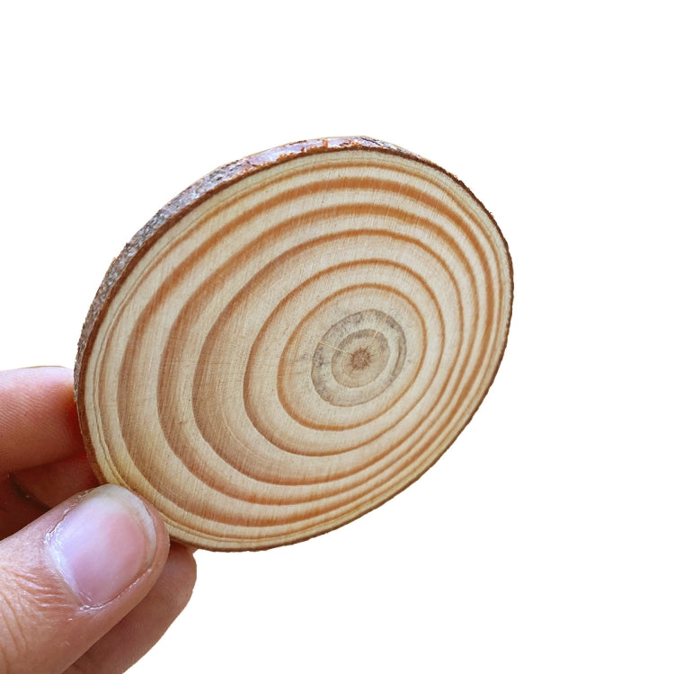 Aromatherapy Candle Round with Skin Pine Coaster Natural Wood Chips Small 8-10cm