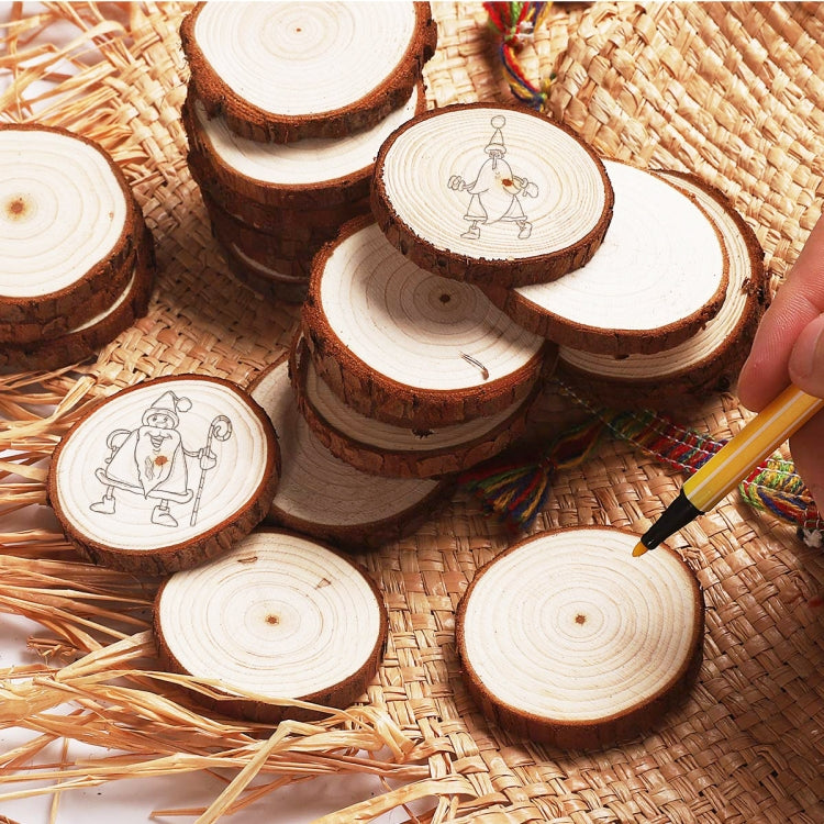 Aromatherapy Candle Round with Skin Pine Coaster Natural Wood Chips Small 8-10cm