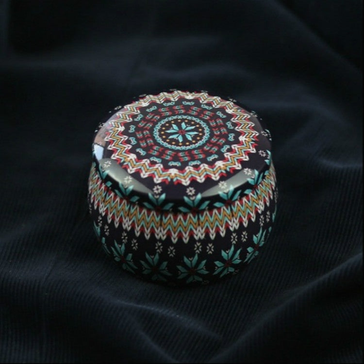 Mini Gift Jewelry Tin Box Cookie Candy Tea Storage Round Drum Tinplate Box Drawer Organizer