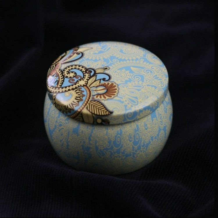 Mini Gift Jewelry Tin Box Cookie Candy Tea Storage Round Drum Tinplate Box Drawer Organizer
