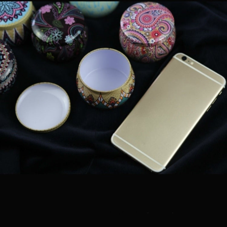 Mini Gift Jewelry Tin Box Cookie Candy Tea Storage Round Drum Tinplate Box Drawer Organizer