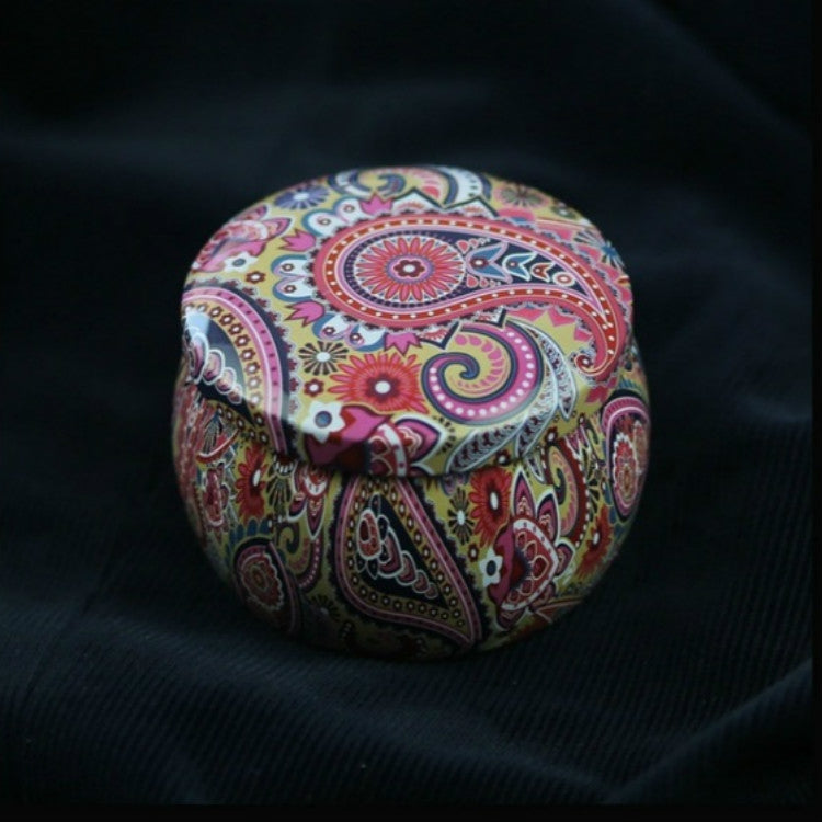 Mini Gift Jewelry Tin Box Cookie Candy Tea Storage Round Drum Tinplate Box Drawer Organizer