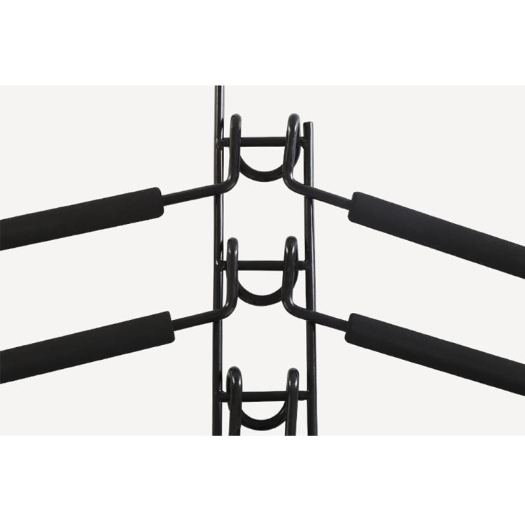 Nine Hole 5-layers Hanger Bedroom Storage Shelf Balcony Towel Rack, Color:Adult Bold Black