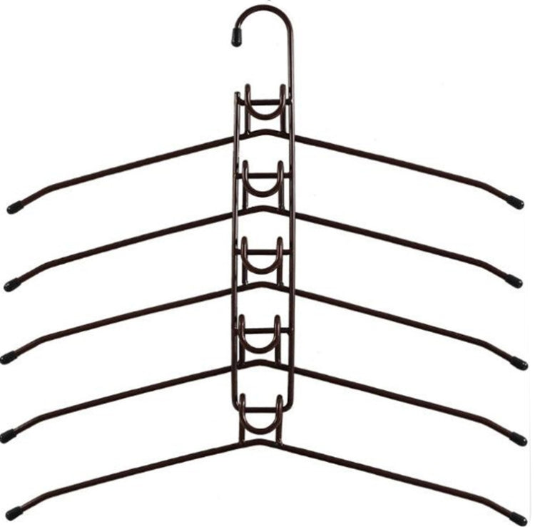 Nine Hole 5-layers Hanger Bedroom Storage Shelf Balcony Towel Rack, Color:Adult Regular Bbronze