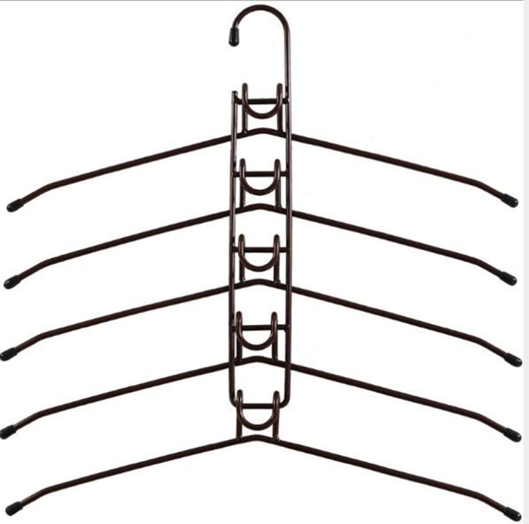 Nine Hole 5-layers Hanger Bedroom Storage Shelf Balcony Towel Rack, Color:Adult Regular Bbronze