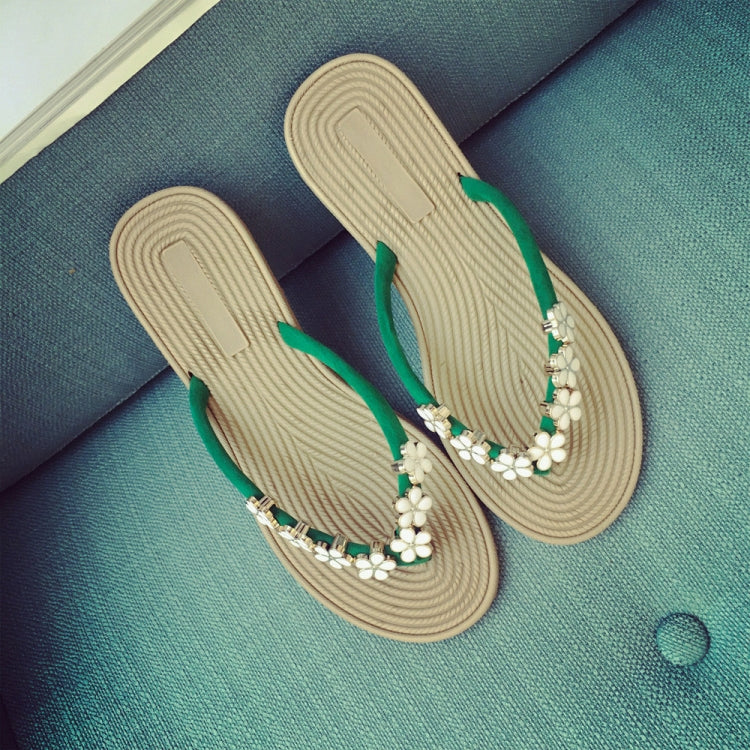 Women Fashion Solid Color Sandals Slipper Beach Shoes, Size:37