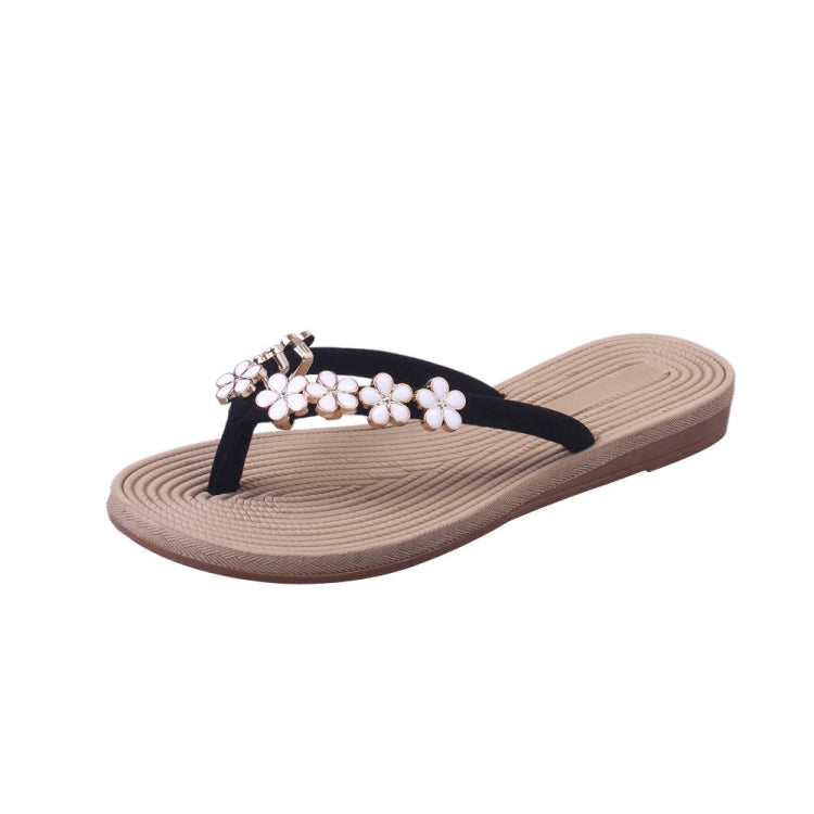 Women Fashion Solid Color Sandals Slipper Beach Shoes, Size:38