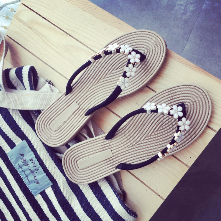 Women Fashion Solid Color Sandals Slipper Beach Shoes, Size:38