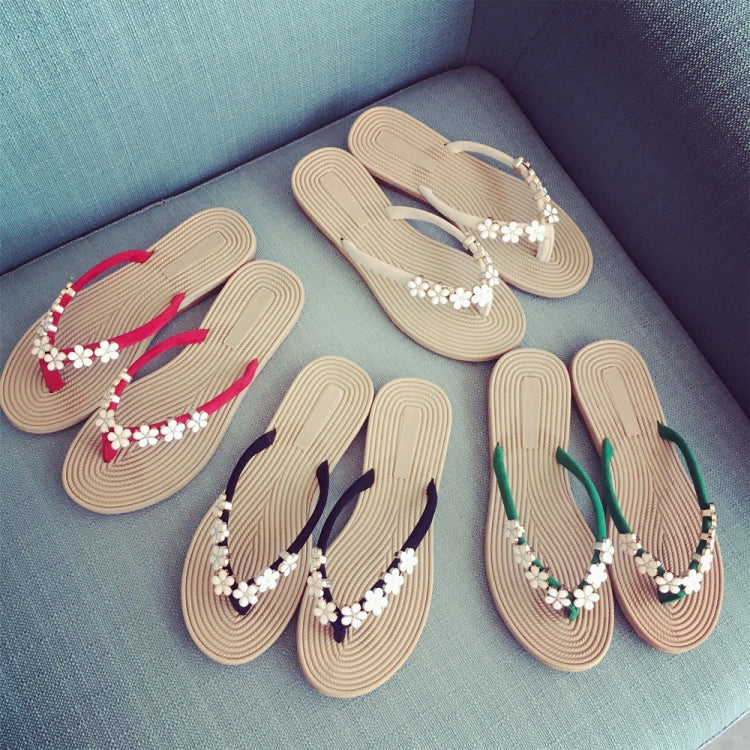 Women Fashion Solid Color Sandals Slipper Beach Shoes, Size:38