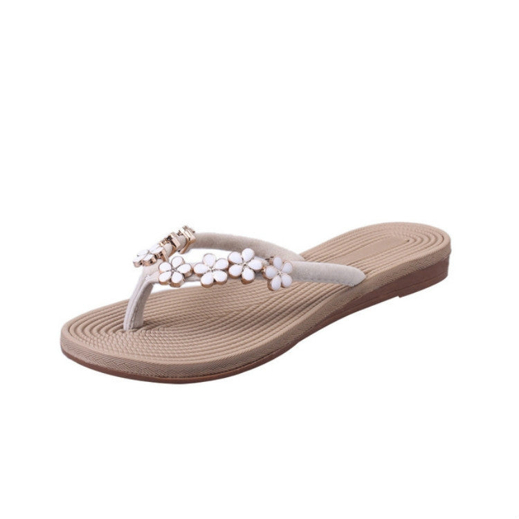 Women Fashion Solid Color Sandals Slipper Beach Shoes, Size:38