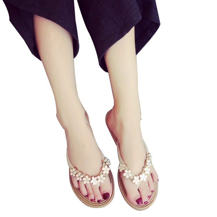 Women Fashion Solid Color Sandals Slipper Beach Shoes, Size:38