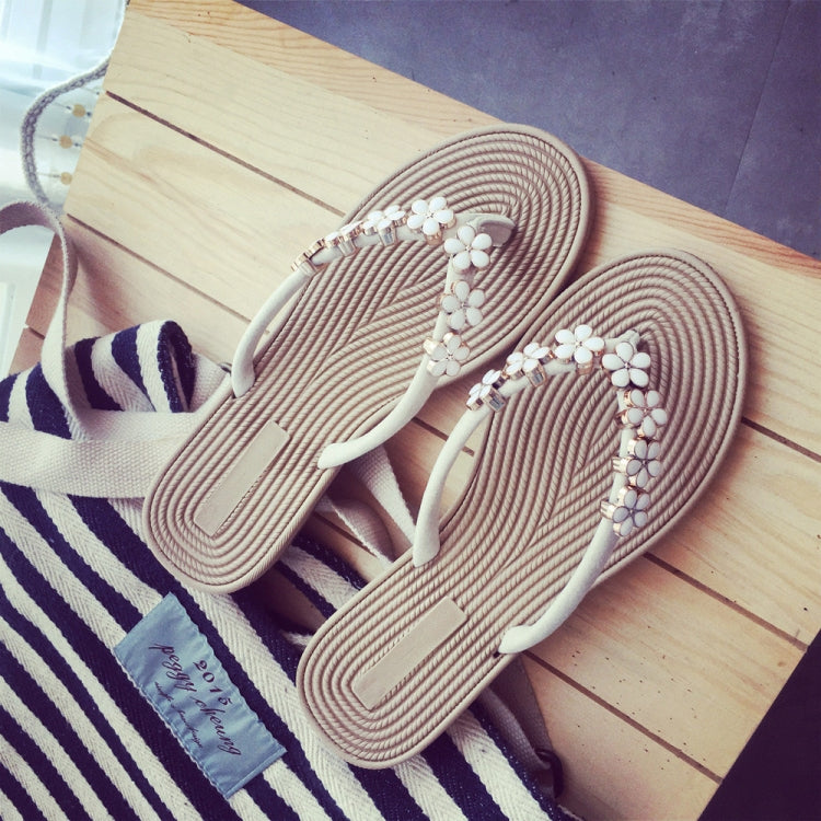 Women Fashion Solid Color Sandals Slipper Beach Shoes, Size:38
