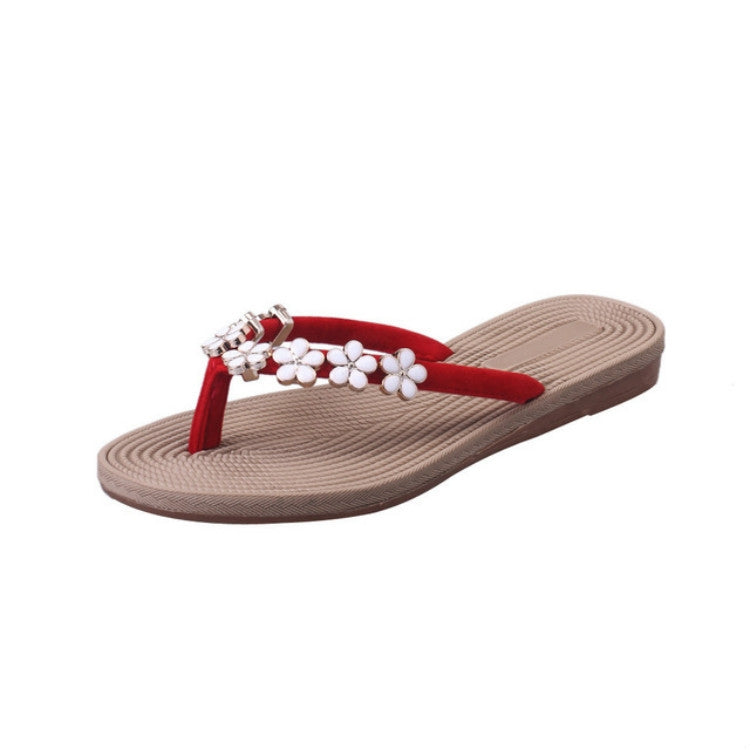 Women Fashion Solid Color Sandals Slipper Beach Shoes, Size:40