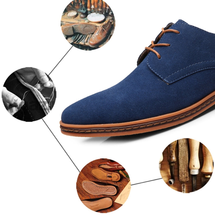 Oxford Suede Leather formal Shoes Male Casual Classic Sneakers, Size:48