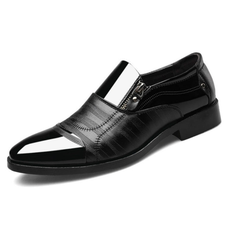 Men Business Dress Pointed Toe Slip-On Shoes, Size:40