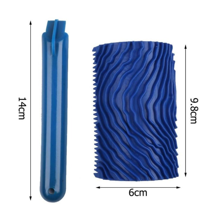ZZ0033 Plastic Handle Wood Grain Brush Wall with Imitation Wood Embossed Wall Art Brush
