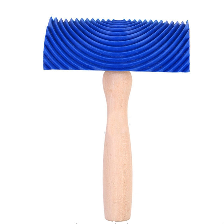 ZZ0150 Wood Handle Wood Grain Brush Wall with Imitation Wood Embossed Wall Art Brush