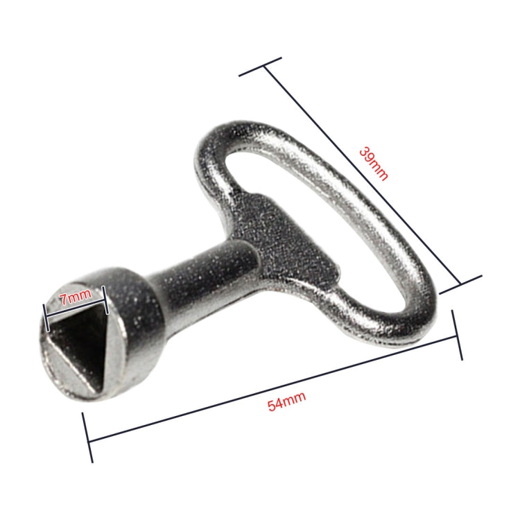 5 PCS Triangle Lock Key Turn Tongue Lock Key Word Trash Can Lock Key Distribution Cabinet Lock Key