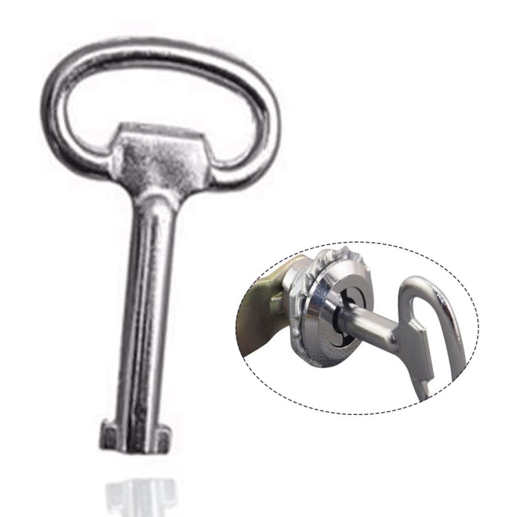 5 PCS Triangle Lock Key Turn Tongue Lock Key Word Trash Can Lock Key Distribution Cabinet Lock Key