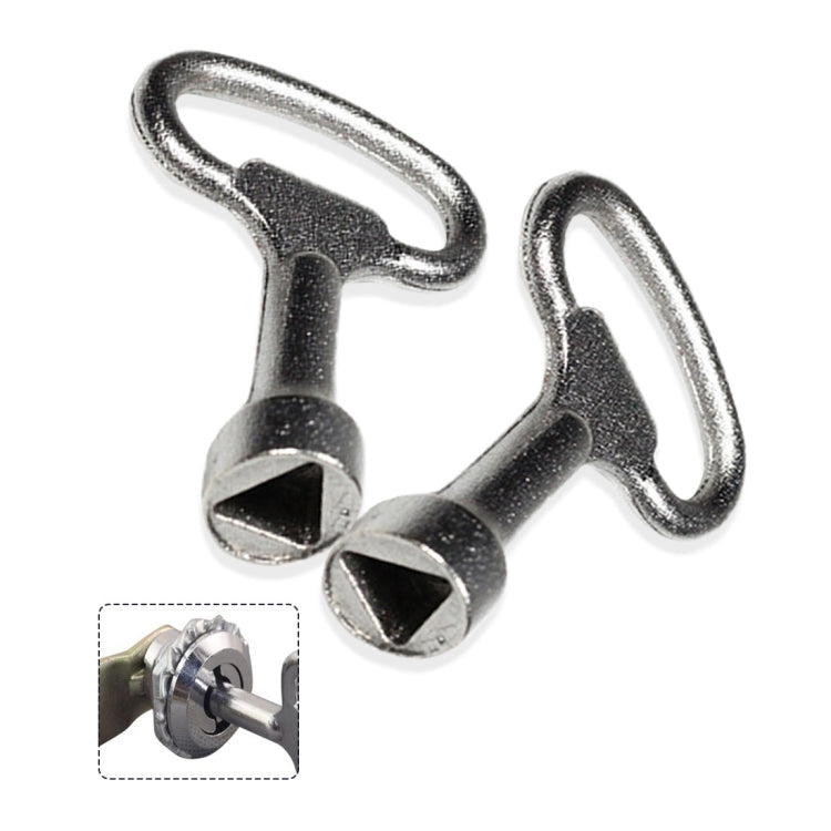 5 PCS Triangle Lock Key Turn Tongue Lock Key Word Trash Can Lock Key Distribution Cabinet Lock Key