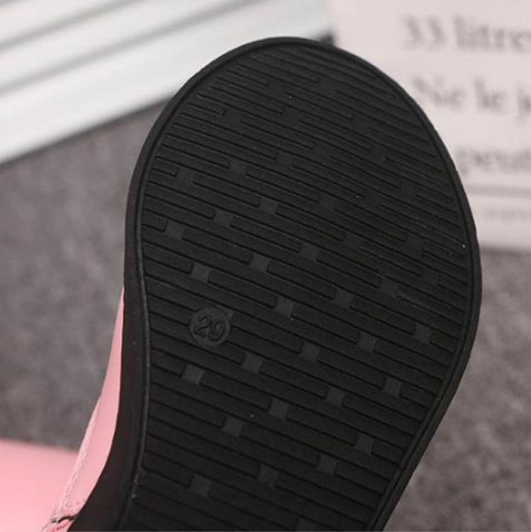 Children's Velvet Bow Pendant Lace Lace Snow Boots, Size:30, Color:Black