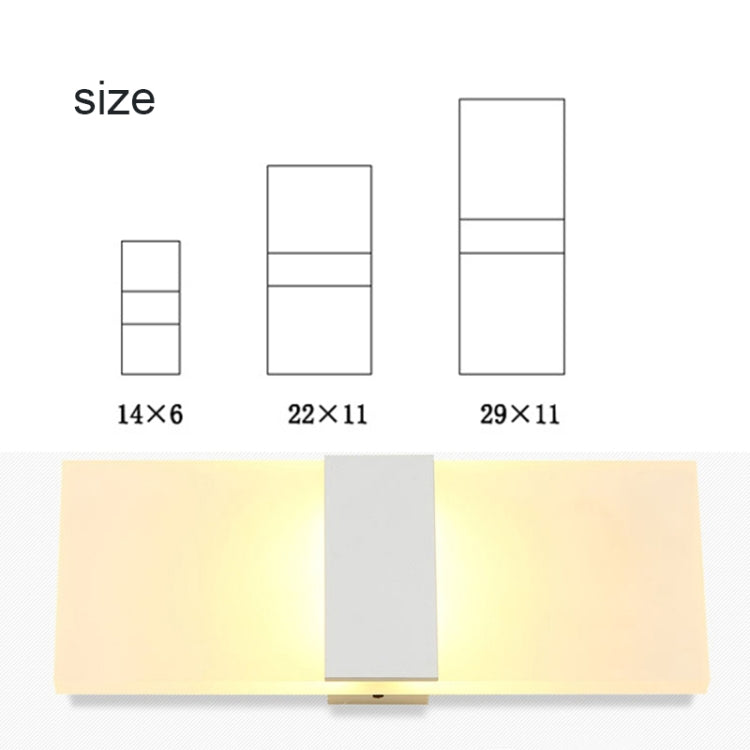 Right Angle Black LED Bedroom Bedside Wall Aisle Balcony Wall Lamp, Size:29Ã—11cm