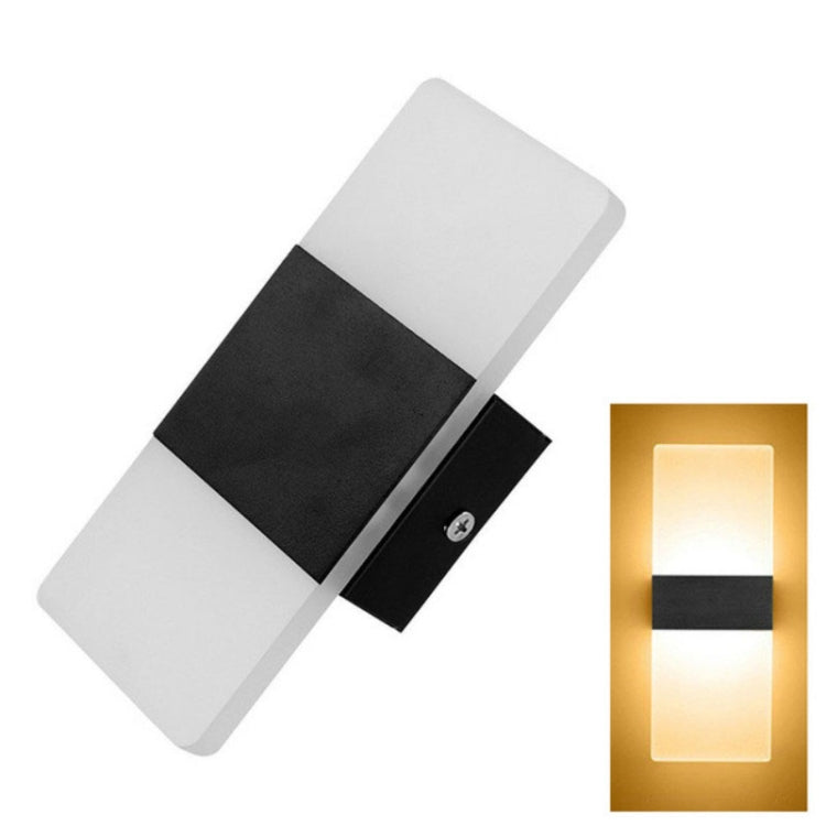 Right Angle Black LED Bedroom Bedside Wall Aisle Balcony Wall Lamp, Size:29Ã—11cm