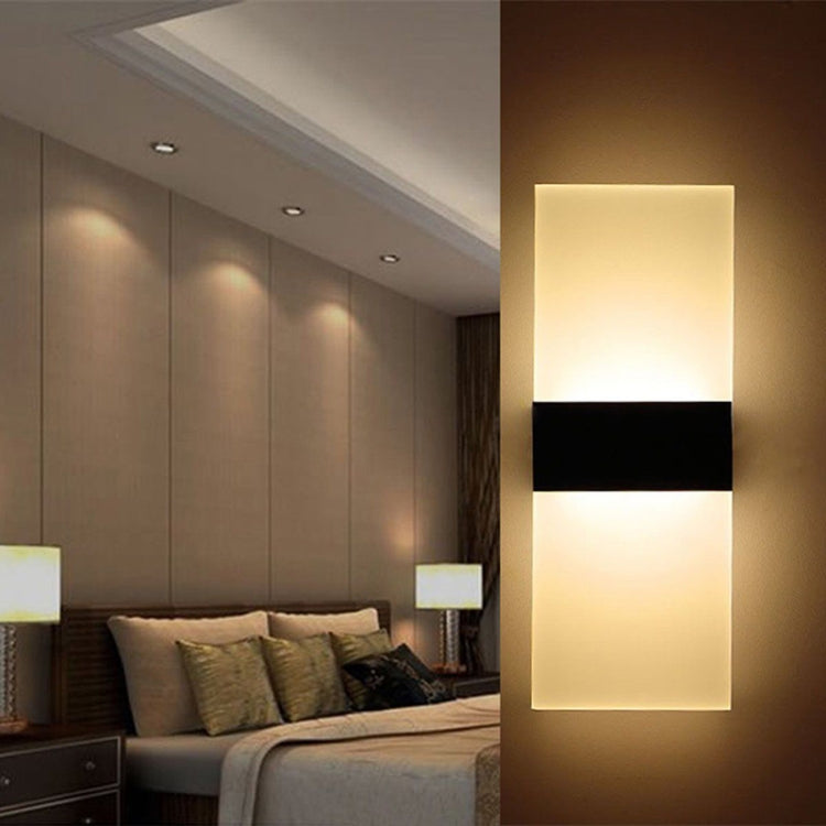 Right Angle Black LED Bedroom Bedside Wall Aisle Balcony Wall Lamp, Size:29Ã—11cm