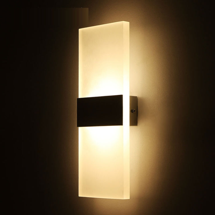 Right Angle Black LED Bedroom Bedside Wall Aisle Balcony Wall Lamp, Size:29Ã—11cm