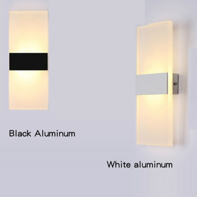 Right Angle Black LED Bedroom Bedside Wall Aisle Balcony Wall Lamp, Size:29Ã—11cm