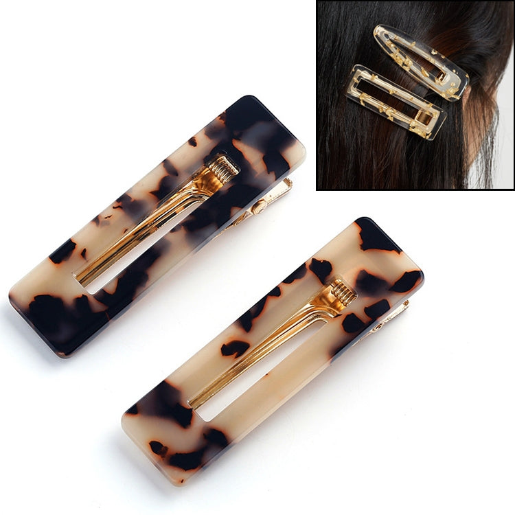 2 PCS/Set Sequin Leopard Rectangle Barrette Styling Accessories for Girls