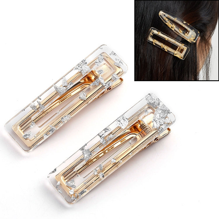 2 PCS/Set Sequin Leopard Rectangle Barrette Styling Accessories for Girls