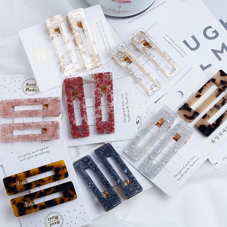 2 PCS/Set Sequin Leopard Rectangle Barrette Styling Accessories for Girls