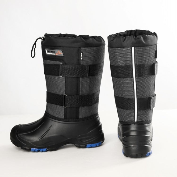 Winter Men Outdoor Snow Shoes Warm Non-slip Steel Nail High Snow Boots, Size:46(Double Webbing)