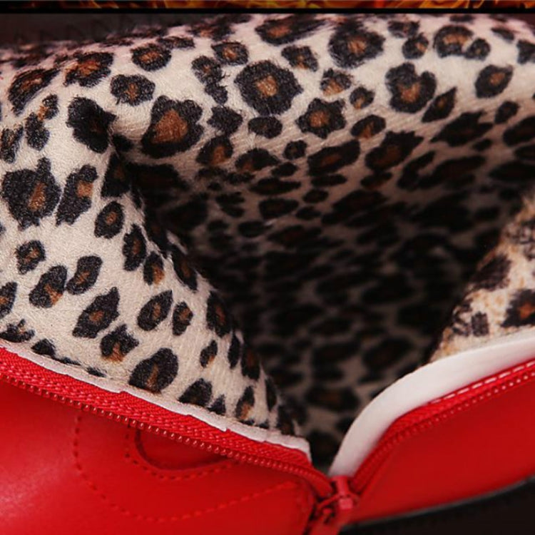 Winter Plus Velvet Tall Girls Warm Bow Flat Long Tube Children Boots, Size:34