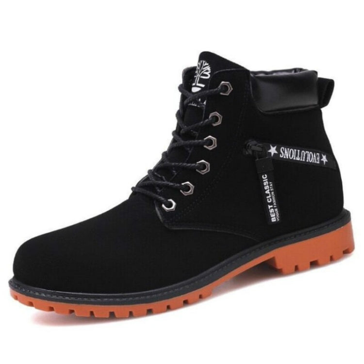 High-Top Versatile Short Boots British Wind Student Work Boots Shoes, Size:40