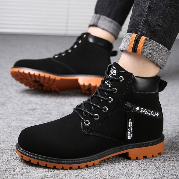 High-Top Versatile Short Boots British Wind Student Work Boots Shoes, Size:43