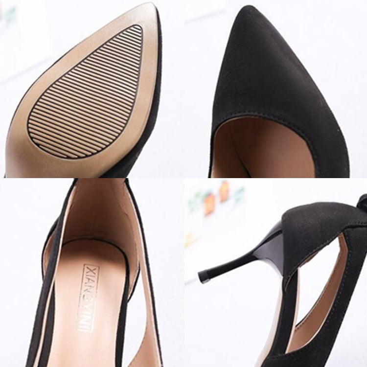 Women Shoes Bow Pointed Toe Stiletto Heels, Size:35