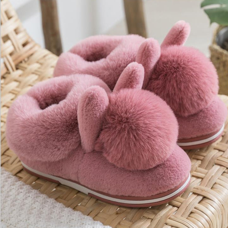 Cotton Slippers Cute Fluffy Rabbit Slippers, Shoe Size:Children27/28