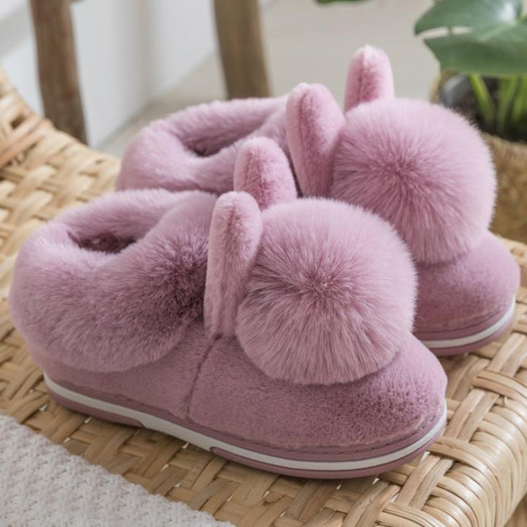 Cotton Slippers Cute Fluffy Rabbit Slippers, Shoe Size:Children29/30
