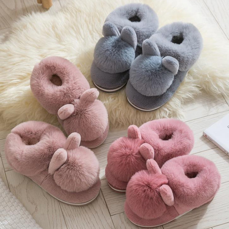 Cotton Slippers Cute Fluffy Rabbit Slippers, Shoe Size:Children29/30