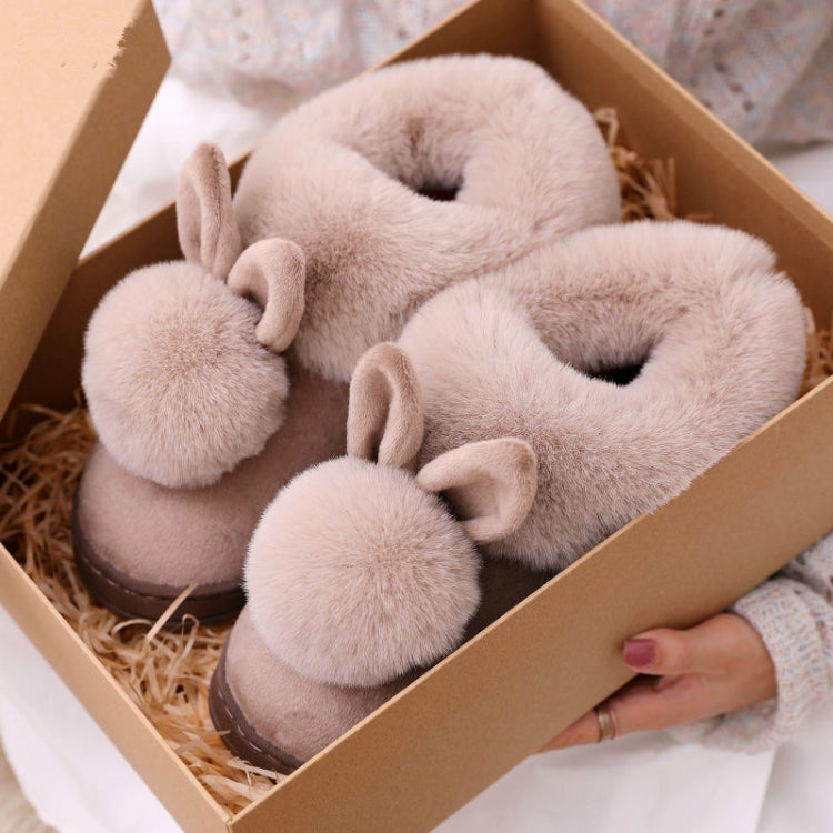 Cotton Slippers Cute Fluffy Rabbit Slippers, Shoe Size:Children31/32