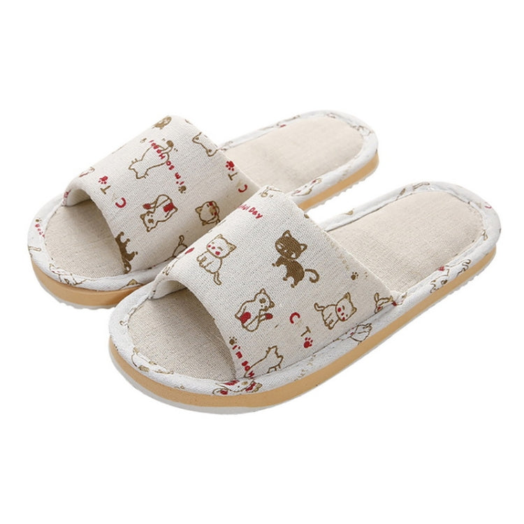 Casual Comfortable Floral Home Cotton Slippers, Shoe Size:37-38
