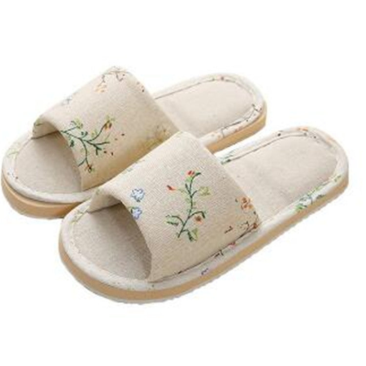 Casual Comfortable Floral Home Cotton Slippers, Shoe Size:37-38