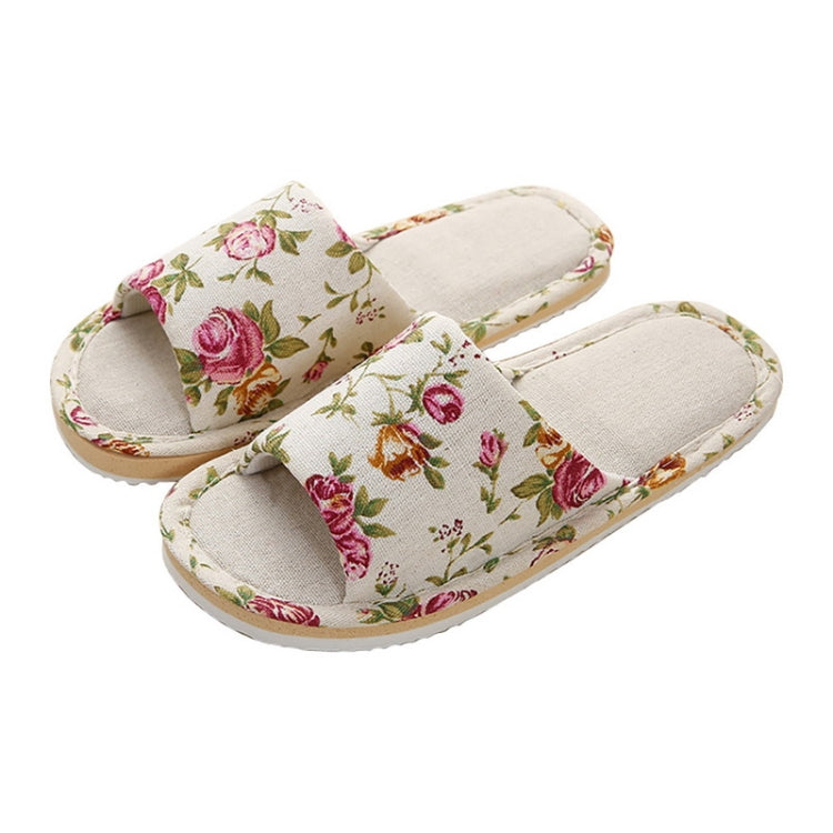 Casual Comfortable Floral Home Cotton Slippers, Shoe Size:39-40
