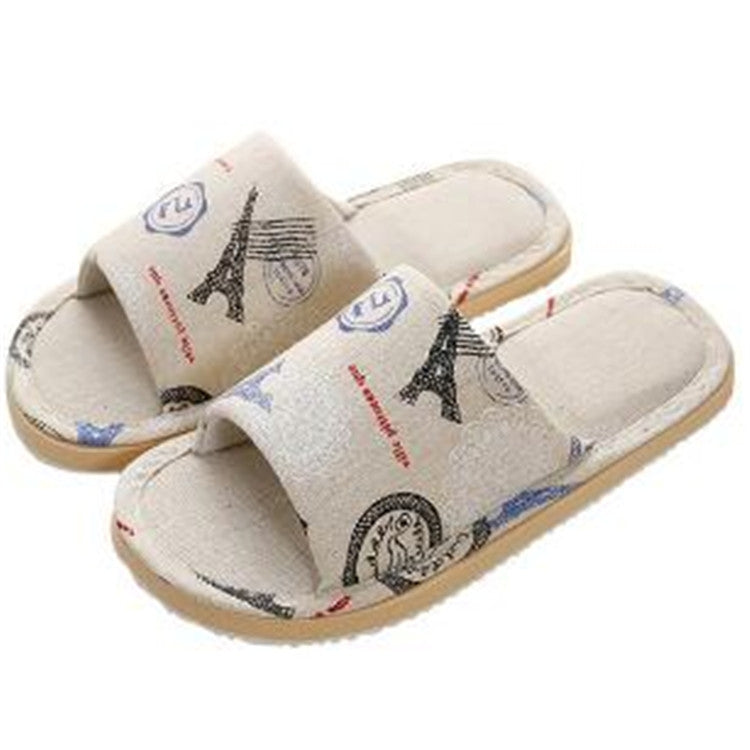 Casual Comfortable Floral Home Cotton Slippers, Shoe Size:39-40