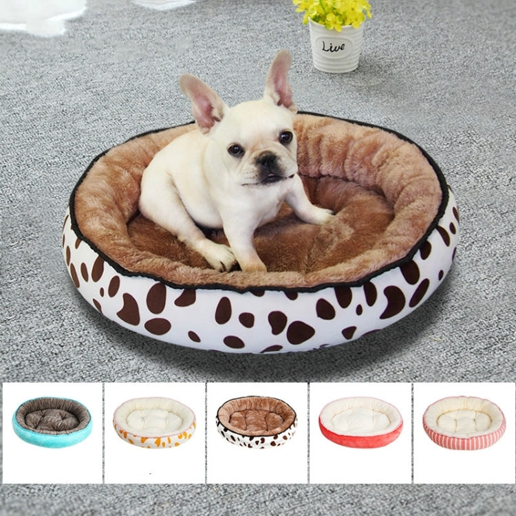 Thickened Autumn and Winter Oval Universal Warm Pet Cat Dog Bed, Size:L
